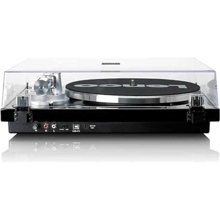 Lenco LBT-215BK - Plattenspieler mit Bluetooth® und einem Metall-Plattenteller, Tonarm und Gegengewicht - Piano Black – Bild 4