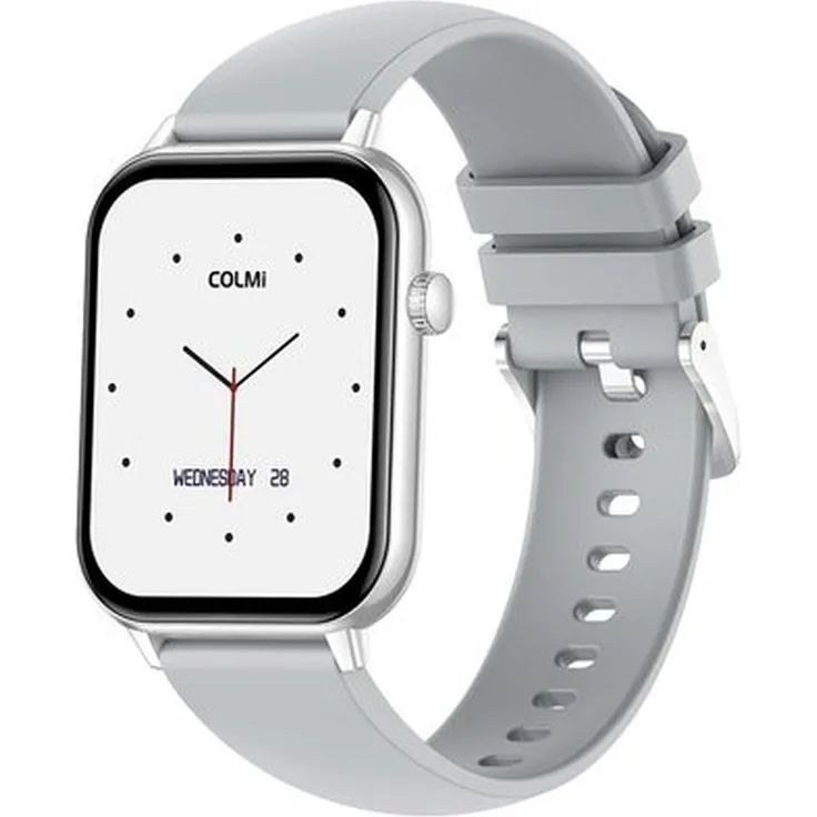 COLMI C28 Silver Smartwatch, 1,93 Zoll AMOLED HD-Display, integrierter KI-Assistent, über 100 Sportmodi, bis zu 7 Tage Akkulaufzeit