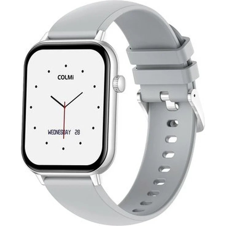 COLMI C28 Silver Smartwatch, 1,93 Zoll AMOLED HD-Display, integrierter KI-Assistent, über 100 Sportmodi, bis zu 7 Tage Akkulaufzeit