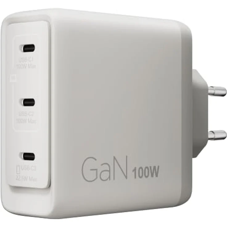 Lenovo Multi-port USB-C 100W GaN Charger, kompaktes Ladegerät mit 3 USB-C-Ports für gleichzeitiges Laden von Laptop und mobilen Geräten – Bild 2