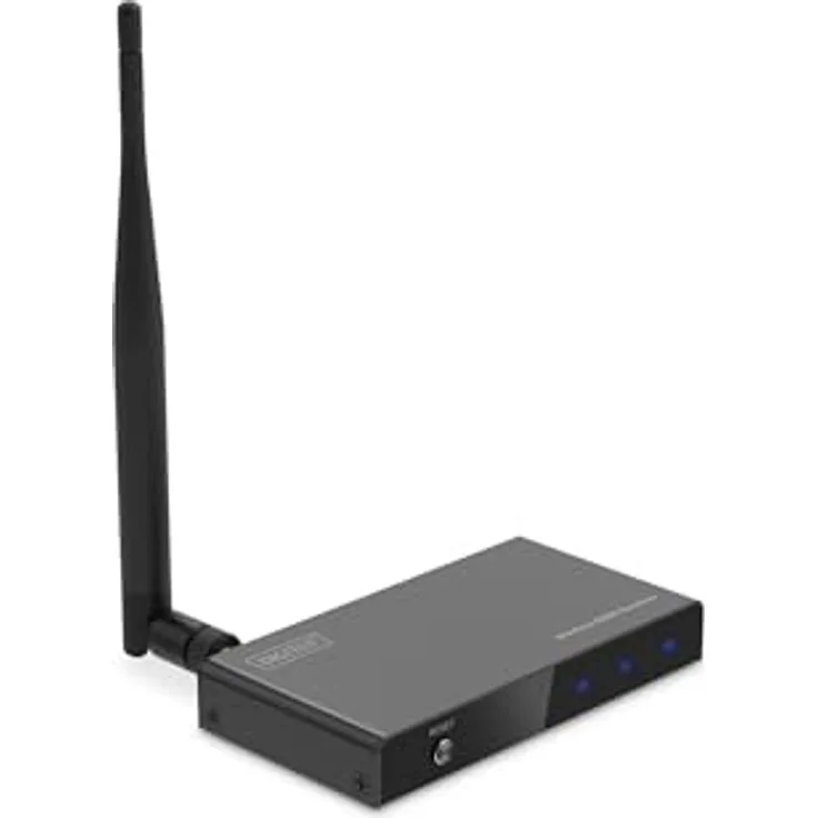DIGITUS DS-55347 Wireless HDMI Extender/HDMI Splitter (1:4) – Full HD 1080p 60 Hz – 100 m Reichweite – Empfänger-Einheit für DS-55346 – Loop-Out, IR Infrarot – HDMI 1.4 & HDCP 1.3