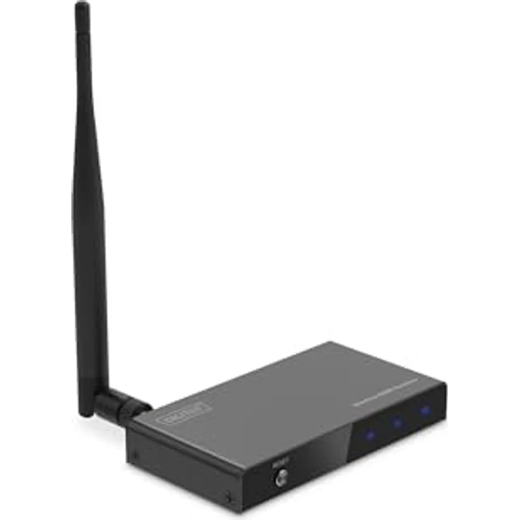 DIGITUS DS-55347 Wireless HDMI Extender/HDMI Splitter (1:4) – Full HD 1080p 60 Hz – 100 m Reichweite – Empfänger-Einheit für DS-55346 – Loop-Out, IR Infrarot – HDMI 1.4 & HDCP 1.3 – Bild 1