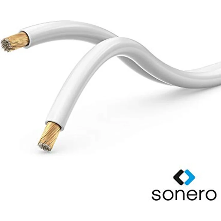 sonero 25 Meter 2x0,75mm² CCA Lautsprecherkabel - Boxenkabel, Farbe: weiß – Bild 3