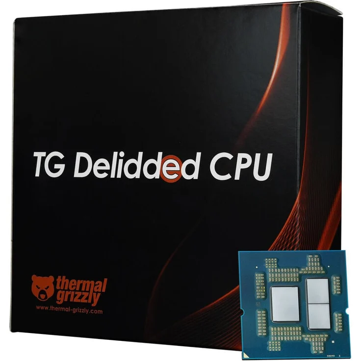 Thermal Grizzly AMD Ryzen 9950X3D, Delidded CPU mit 16 Kernen und 5,7 GHz für Sockel AM5, boxed ohne Kühler, inkl. Testprotokoll und Garantie