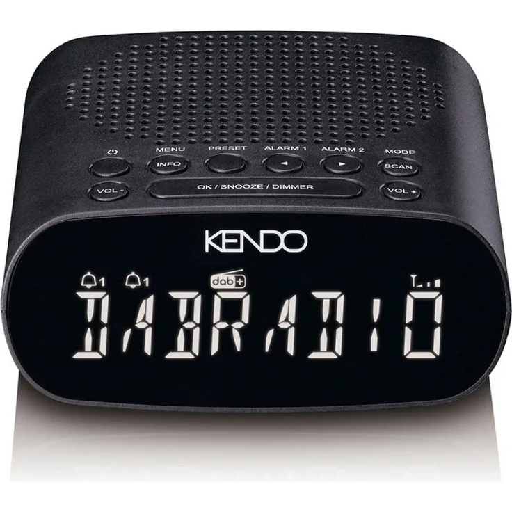 Kendo DAB Clock 25EX, Radiowecker mit DAB+ und FM, 3,7 Zoll LCD-Display, zwei Weckzeiten, integrierter Sleeptimer, weiß