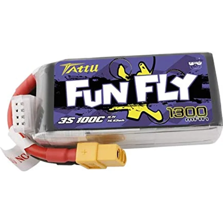 Tattu Akumulator Funfly 1300mAh 11,1V 100C 3S1P, leistungsstarke Lithium-Polymer-Batterie