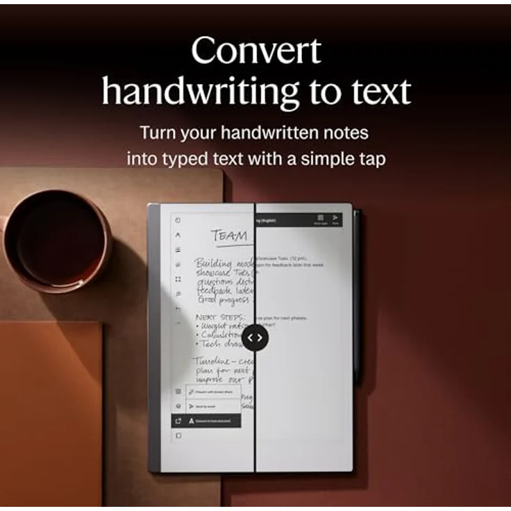 Remarkable 2 - Die Neue Generation der Paper-Tablets (Marker Plus inklusive Radierer) – Schreibe auf das papierähnliche Display und alle Deine Notizen Werden automatisch in digitalen Text umgewandelt – Bild 5
