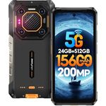 Ulefone Armor 26 Ultra 5G Outdoor Handy, 512GB+24GB 15600mAh/120W Dimensity 8020 200MP+50MP Kamera 6,78” 120Hz 121dB IP68 Rugged Smartphone Android 13 Dual SIM Fingerabdruck ID/NFC 2 Jahr Garantie