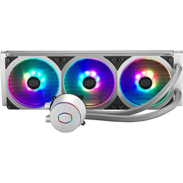 Cooler Master MasterLiquid ML360P Silver Edition Flüssigkühler, All-In-One (AIO) Liqiod Kühler, 360 mm Kühler, 1 x 360 mm PWM SF360R ARGB Lüfter, integrierter Lüfterrahmen, Aluminium Pumpenabdeckung – Bild 4