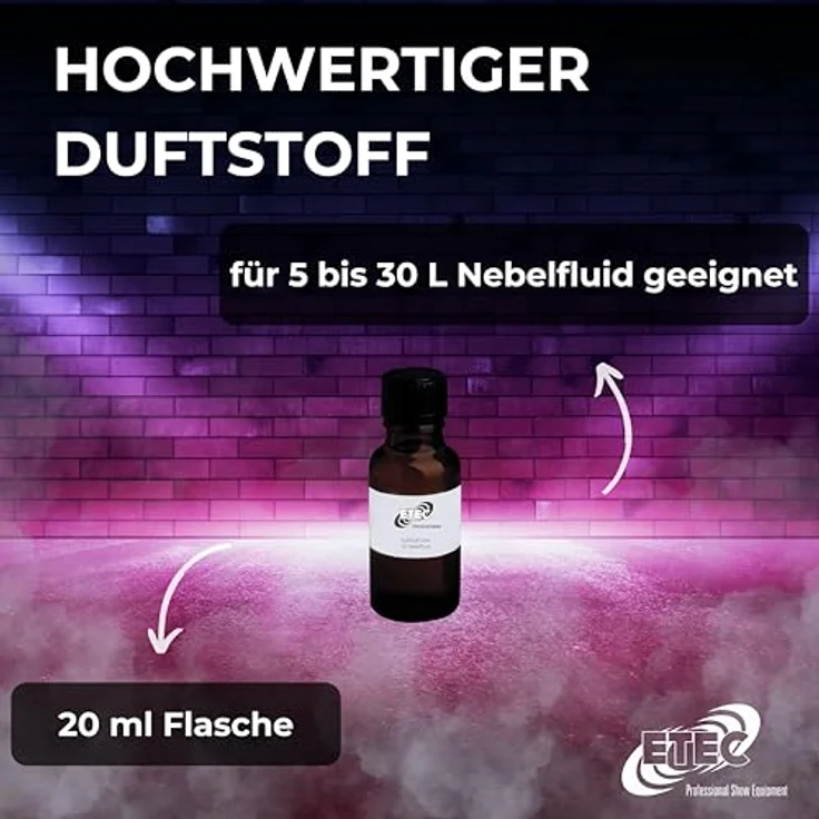 ETEC SMOKE-COCONUT DUFTSTOFF für Nebelfluid, 20 ml, tropischer Kokosnussduft für Nebelmaschinen, ideal für Party und Events – Bild 5
