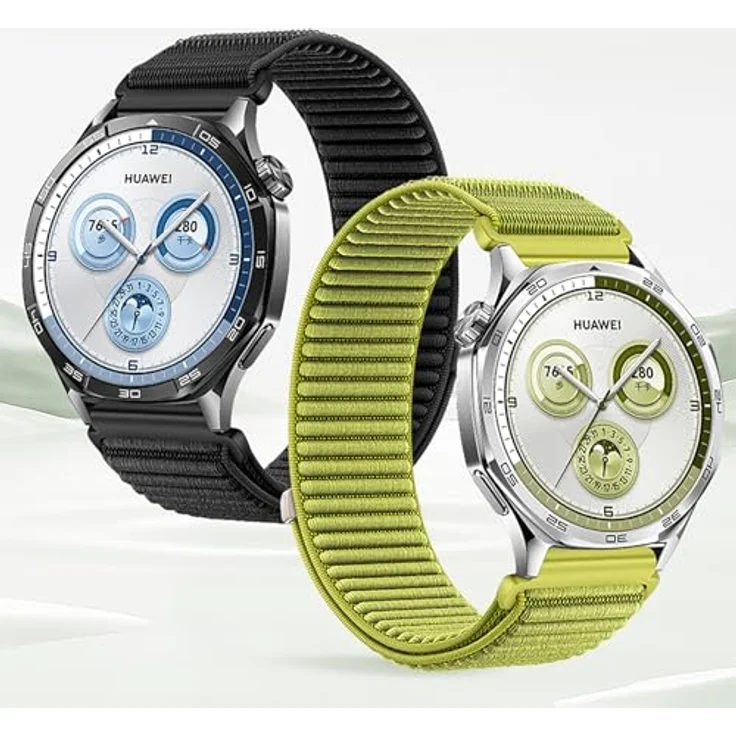 GIOPUEY Nylon Ersatzarmband für Amazfit Active Max/Balance 2/Bip 6, geflochtenes Outdoor Sport Loop Strap Band - DarkGreen, elastisch und luftdurchlässig – Bild 4
