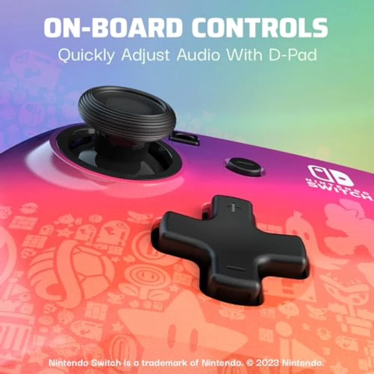 PDP Rematch + Case Bundle Star Spectrum Nintendo Switch, Gamepad mit D-Pad-Steuerung und programmierbaren Rücktasten – Bild 3