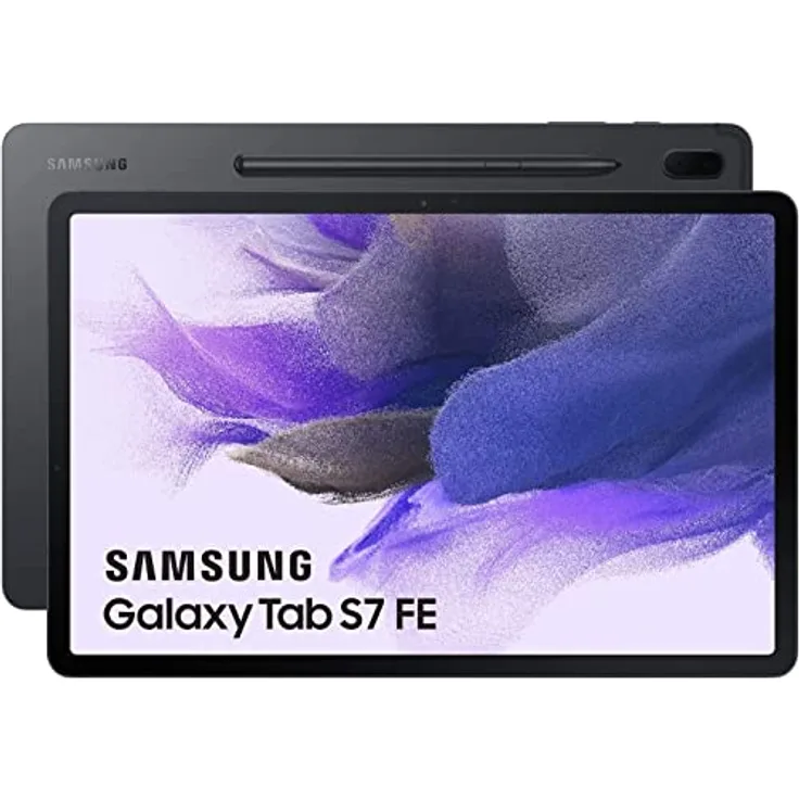 Samsung Galaxy Tab S7 FE Tablet-PC mit 30,5-cm-Display (12,4 Zoll), WLAN, 6 GB RAM, 128 GB Speicher, Android, Schwarz, spanische Version