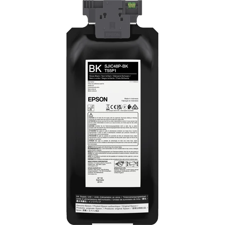 Epson C8000E Druckerpatrone, Tinte schwarz gloss, 480 ml, originale UltraChrome DL Technologie für brillante Druckqualität