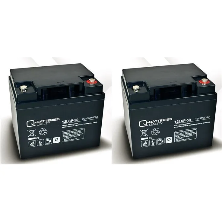 Ersatzakku für Trendmobil Neptun 2 St. Q-Batteries 12LCP-50 12V - 50Ah Blei Akku Zyklentyp AGM VRLA
