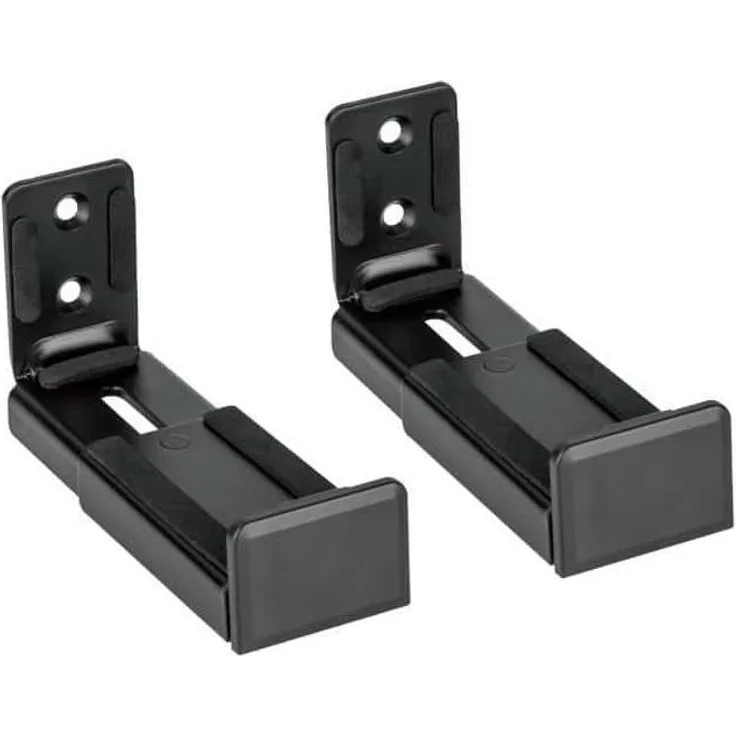 Sopar 23190, Universalhalter für Soundbar, schwarz, 2 Stück aus Kunststoff und Stahl