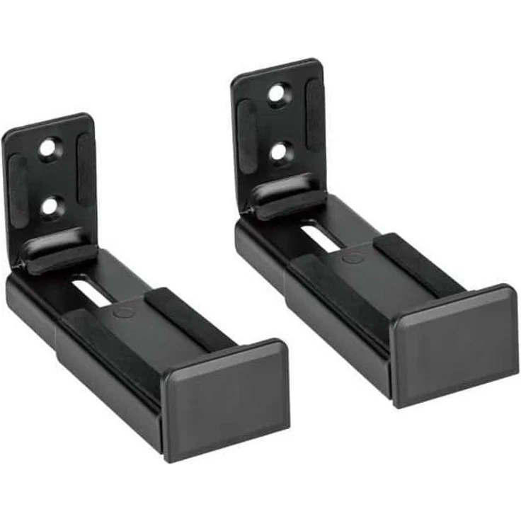 Sopar 23190, Universalhalter für Soundbar, schwarz, 2 Stück aus Kunststoff und Stahl