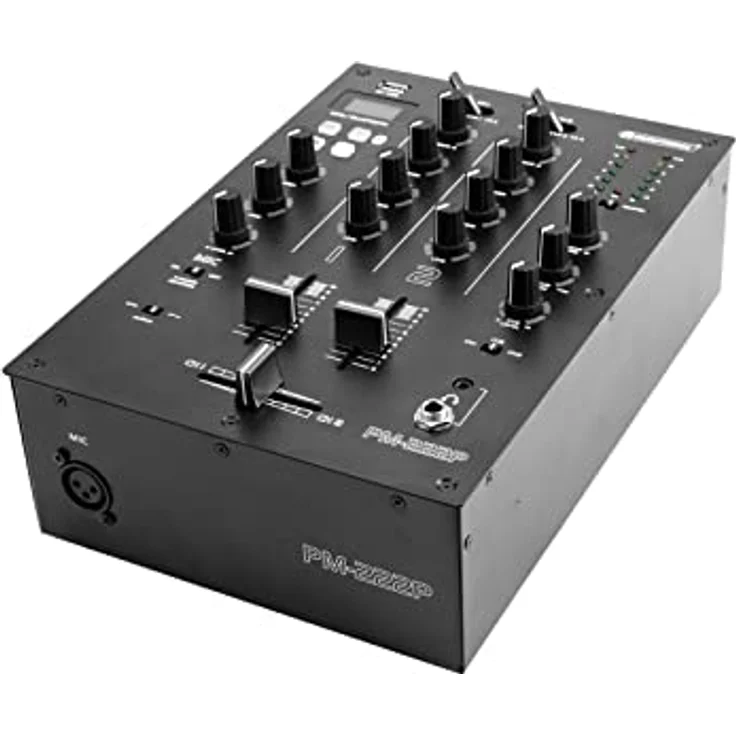 OMNITRONIC PM-222P 2-Kanal-DJ-Mixer mit Bluetooth und MP3-Player, Schwarz – Bild 2