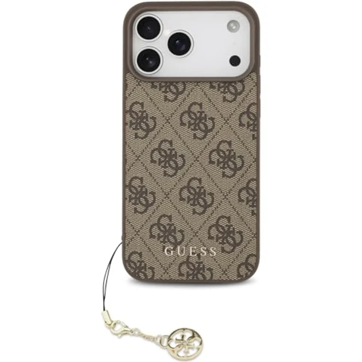 CG MOBILE Guess 4G Charms Collection, MagSafe kompatible Hartschalenhülle für iPhone 17 Pro Max, Braun, TPU/PC/Kunstleder – Bild 2
