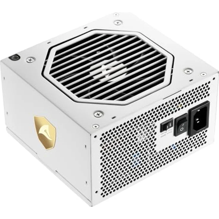 Sharkoon Rebel P20, 1000W Vollmodulares Netzteil mit Cybenetics Gold-Zertifizierung, weiß, leiser 120-mm-Lüfter mit Zero-RPM-Modus – Bild 2