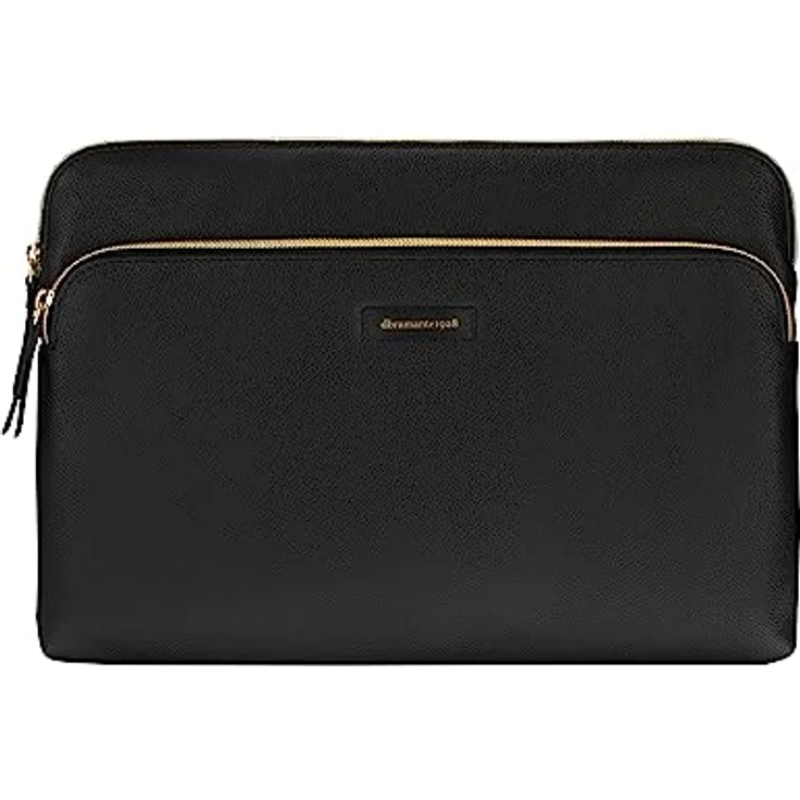 dbramante1928 Paris+ (14", Apple), elegante Notebooktasche aus nachhaltig genarbtem Leder, Schwarz, mit zusätzlicher Aussentasche – Bild 1