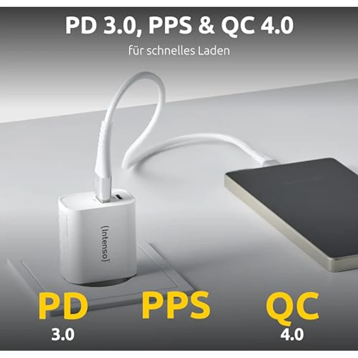 Intenso Intenso Power Adapter 30W, USB-A und USB-C Induktions-Ladegerät für schnelles und effizientes Laden – Bild 4