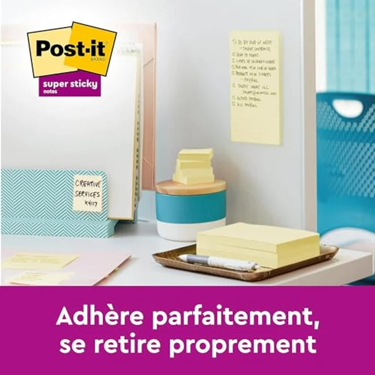 Post-it Notes Haftnotizblock 51x76mm, gelb, 100 Blatt, 70g/qm, VE=12 Blöcke – Bild 4