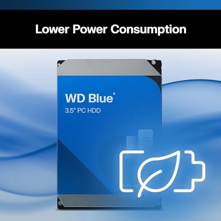 WD WD40EZZX, interne 3,5-Zoll Festplatte mit 4 TB Speicher, SATA3, 5400 U/min, Blau – Bild 3