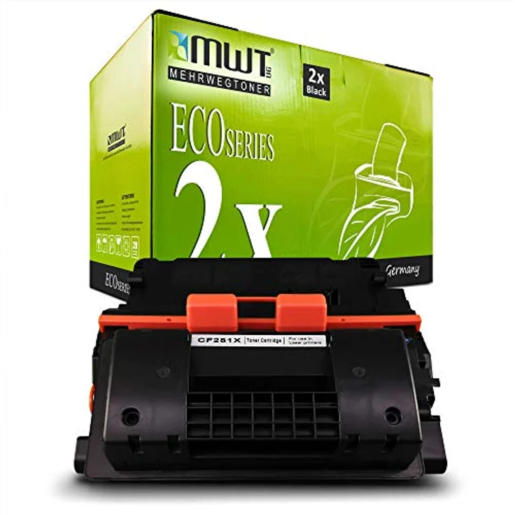 2X Kraft Office Supplies Kompatibler Toner für HP LaserJet Enterprise M605/M606/M630, 2x Schwarz, je ca. 25.000 Seiten, ersetzt CF281X/81X – Bild 1
