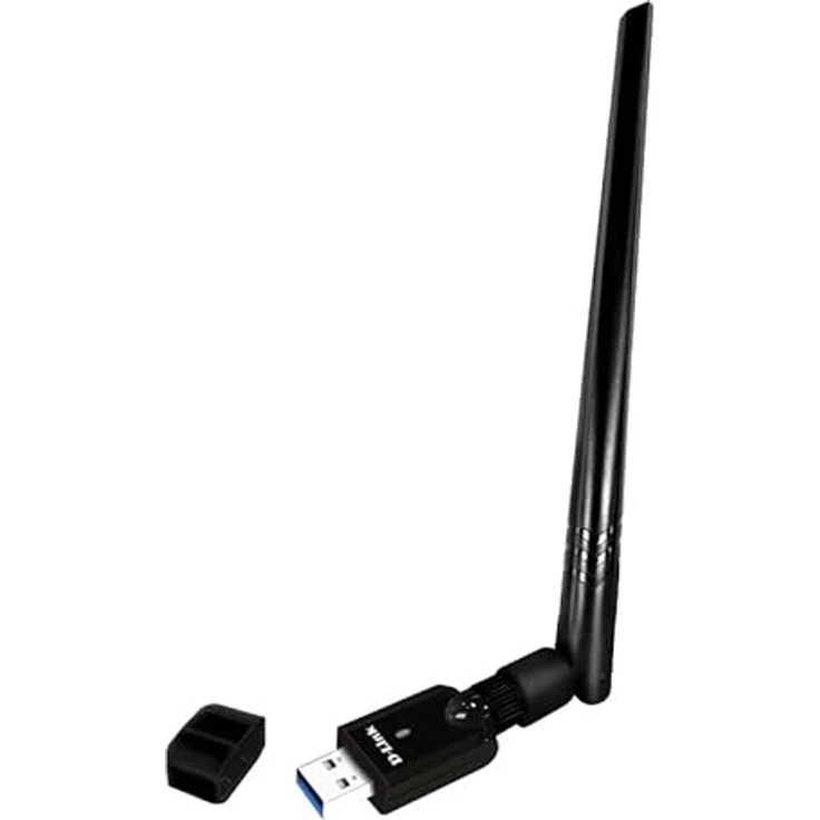 D-Link DWA-185 AC1200 MU-MIMO Wi-Fi USB Adapter (Dual Band, USB 3.0, abnehmbare High-Gain Antenne, WPA3, Kompatibel mit Windows, Mac und Linux) – Bild 3