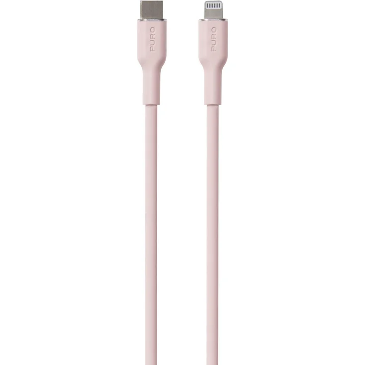 PURO PUCAPLTUSBCICONROSE Lightning-Kabel 1,5 m, USB-C auf Lightning, Dusty Pink, schnelles Laden und Datenübertragung