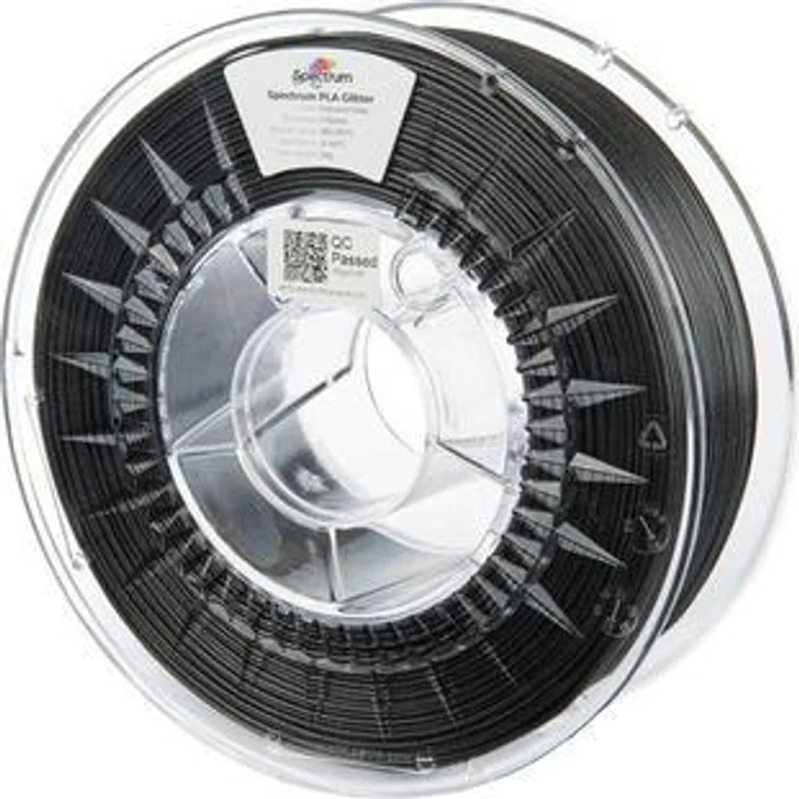 Spectrum PLA Glitter (1000 g), 3D Filament in Grau, Schwarz und Silber, mit Hochglanzpartikeln und erhöhter Druckfestigkeit