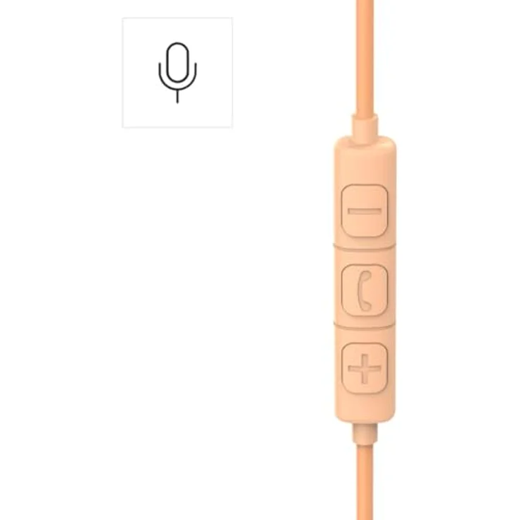 Hama Fun C, Kabelgebundene On-Ear Kopfhörer ohne Geräuschunterdrückung mit integrierter Sprachsteuerung, orange – Bild 6