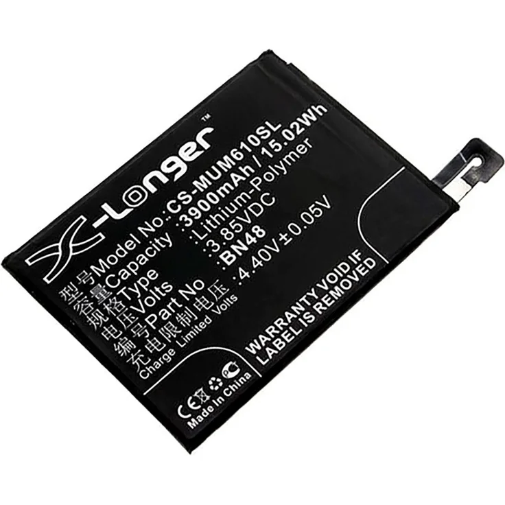 AGI Akku für Xiaomi BN48, Li-Ion 3900 mAh, 3,85 Volt, schwarz