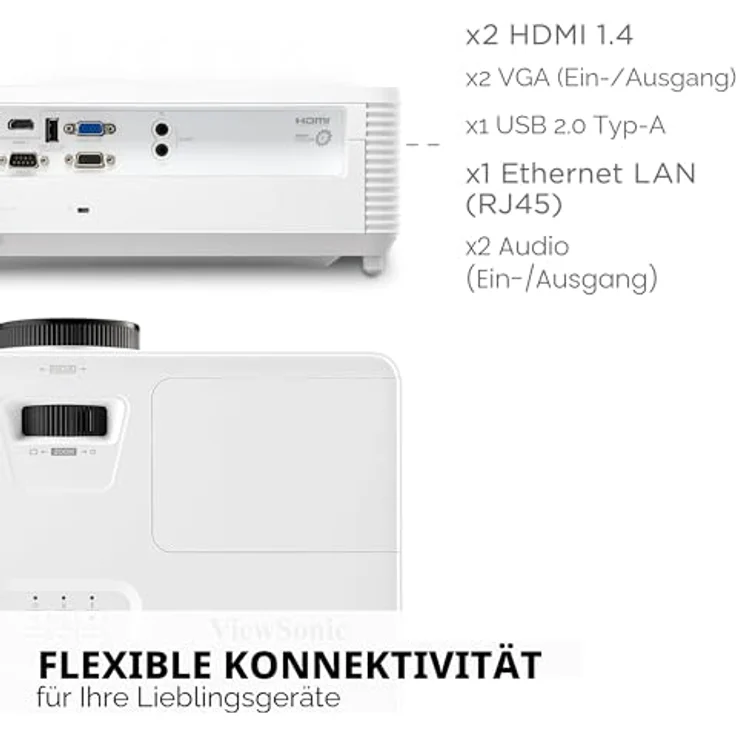 ViewSonic PA700W, 4.500 ANSI-Lumen Business Beamer mit WXGA Auflösung, bis 300" Bildschirmgröße, 2 HDMI-Anschlüsse – Bild 7