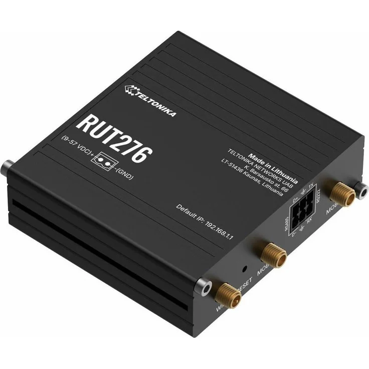Teltonika RUT276, 5G Router mit Dual-SIM und RS232/RS485-Schnittstellen, schwarz