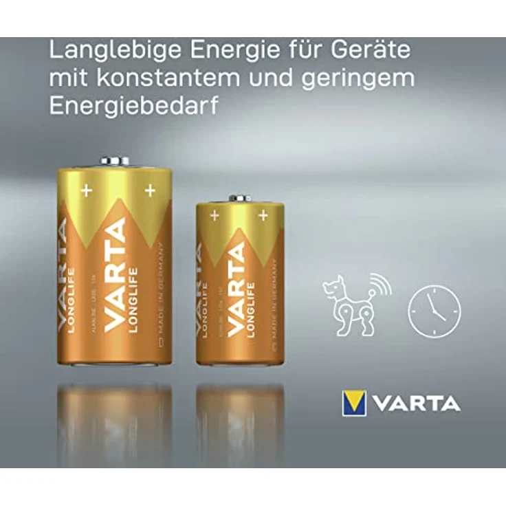VARTA Longlife Batterie C Baby LR14 Batterie, Alkaline Batterien (ideal für Fernbedienung Radio Wecker und Uhr) 2er Pack – Bild 3