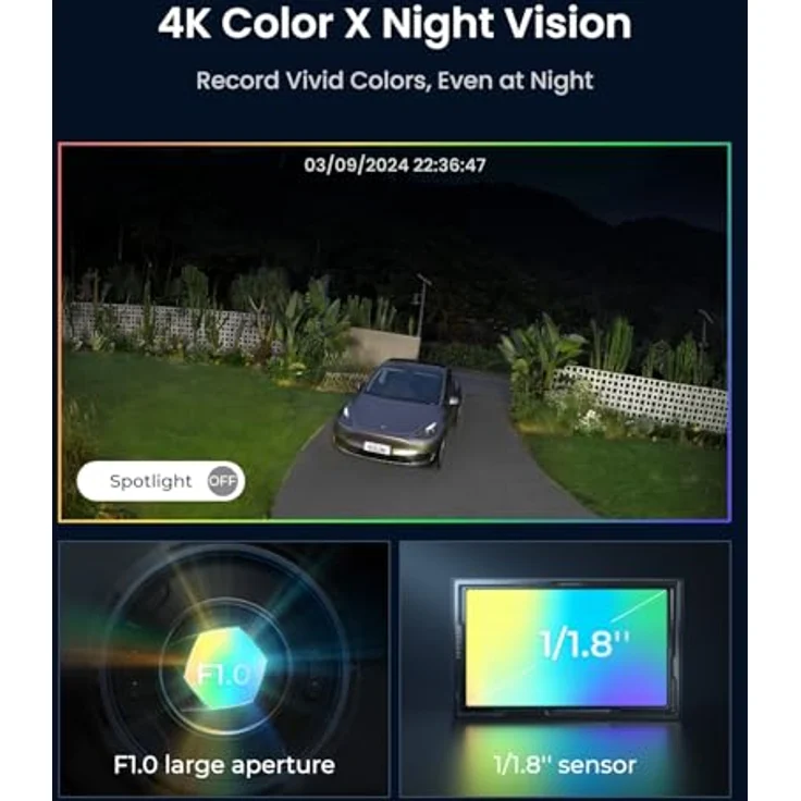Reolink Altas PT Ultra, 4K Solar Überwachungskamera Aussen Akku mit ColorX-Nachtsicht, Auto-Tracking, Wi-Fi 6 – Bild 3