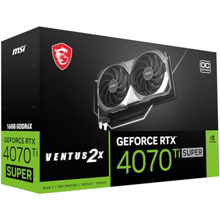 MSI GeForce RTX 4070 Ti SUPER 16G VENTUS 2X OC 16GB DisplayPort Grafikkarte (16 GB) – Bild 4