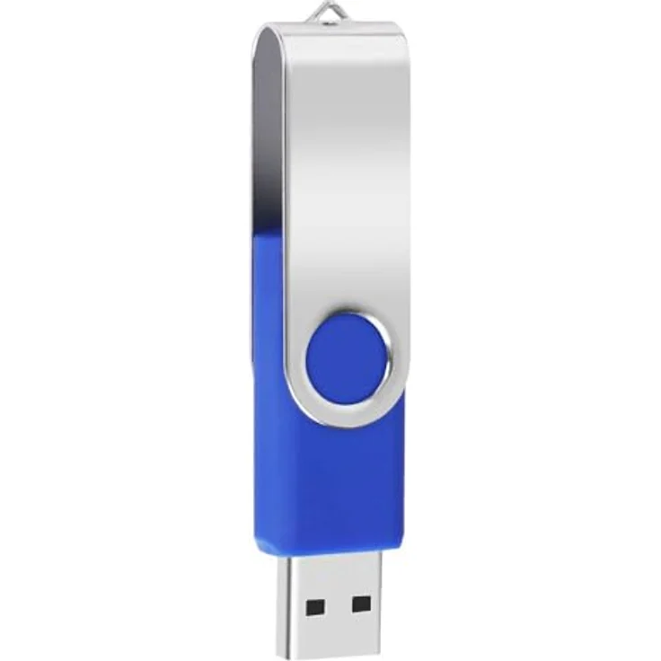 AreTop USB Stick 16GB 10 Stück, USB 2.0 Speicher mit 360-Grad-Drehung, Hochgeschwindigkeit, Blau – Bild 4