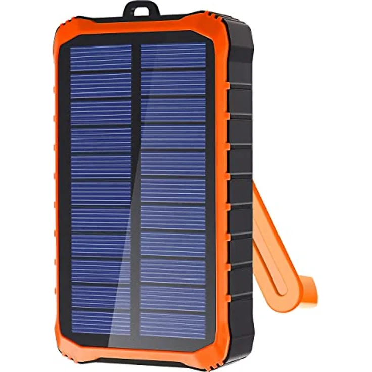4smarts Prepper Solar Powerbank (12000 mAh, 10.50 W, 44.40 Wh), Schwarz
