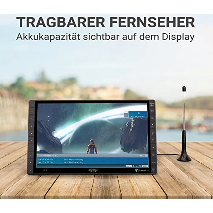 Xoro PTL 1450 V2 35,5 cm (14 Zoll) Tragbarer DVB-T/T2 Fernseher (freenet TV für Private Sender, 12-24V Kfz-Ladegerät, eingebauter Akku, HDMI IN, Antenne) grau – Bild 5
