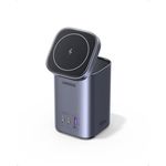 UGREEN USB-C Ladegerät 100W, Nexode Qi2 Ladegerät 15W GaN Wireless Charger 4-in-1 Ladestation mit induktivem Ladeständer, kompatibel mit MacBook Pro/Air, iPhone 12-16 Serien