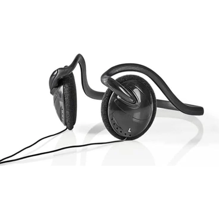 TronicXL Nackenbügel Kopfhörer NECKBAND ONE, 3,5mm kabelgebunden, ultraleichtes Design, schwarz, 30-mm-Treiber, 2,1 m Kabel Länge – Bild 1
