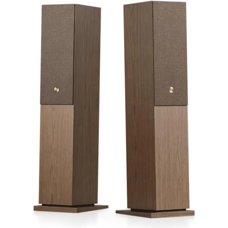 Audio Pro A48W, Aktive Stand-Stereo-Multiroom-Lautsprecher, 320 W, HDMI ARC, Optisch & RCA, AirPlay 2, Google Cast, Walnuss (Paar) – Bild 3