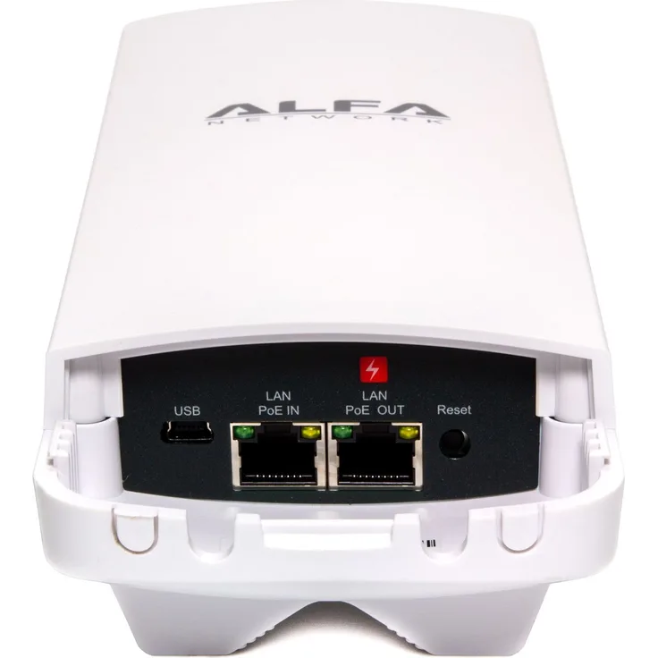 ALFA Network Alfa N52Q, Outdoor Dual Band Access Point/CPE, Datenrate bis zu 1200 Mbps, 802.11n/ac