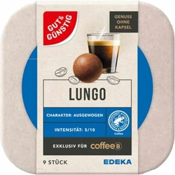 Gut&Günstig CoffeeB Kaffeebälle Lungo, 10er Pack (10x51g) + usy Block, ideales Zubehör für Kaffeeliebhaber – Bild 2