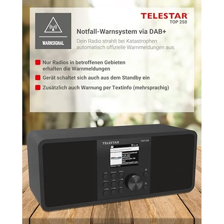 Telestar TOP 250 DAB+ Internetradio, Bluetooth 5.3, schwarz – Bild 11