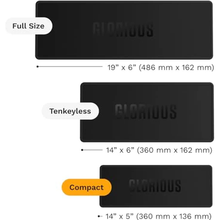 Glorious Keyboard Mat, genäht - 65%, schwarz - Schalldämpfende Matte für 65% Tastaturen – Bild 3