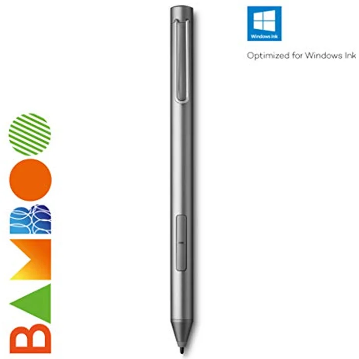 Wacom Bamboo Ink-Active Stylus (2. Generation, mit 4.096 Druckstufen zum natürlichen Schreiben & Anfertigen von Notizen auf stiftfähigen Touchscreen-Geräten mit Microsoft Windows 10) grau – Bild 2